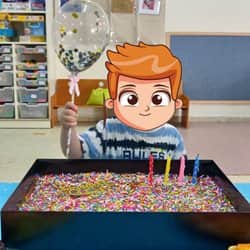 שוקולד עם גאנש וסוכריות קישוט